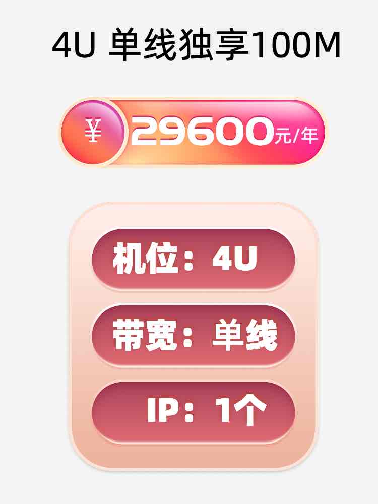 南阳单线100M服务器托管价格