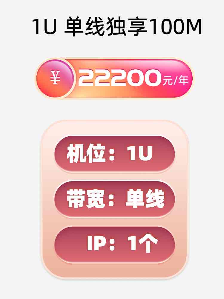 南阳单线100M服务器托管价格